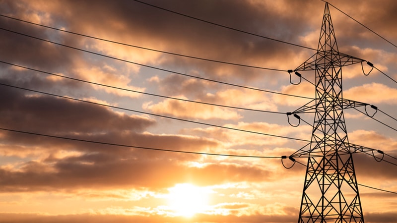 Pylon at sunset